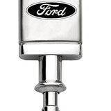 Ford Satin-Chrome Valet Key Chain Fob - Silver - Official Licensed