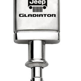 Jeep Gladiator Satin-Chrome Valet Key Chain Fob - Silver - Official Licensed