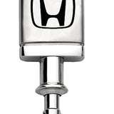 Honda (H Only) Satin-Chrome Valet Key Chain Fob - Silver - Official Licensed