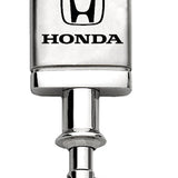 Honda Satin-Chrome Valet Key Chain Fob - Silver - Official Licensed