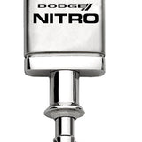 Dodge Nitro Satin-Chrome Valet Key Chain Fob - Silver - Official Licensed