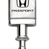 Honda Passport Satin-Chrome Valet Key Chain Fob - Silver - Official Licensed
