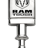 RAM Tough Satin-Chrome Valet Key Chain Fob - Silver - Official Licensed