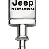 Jeep Rubicon Satin-Chrome Valet Key Chain Fob - Silver - Official Licensed