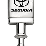 Toyota Sequoia Satin-Chrome Valet Key Chain Fob - Silver - Official Licensed