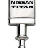 Nissan Titan Satin-Chrome Valet Key Chain Fob - Silver - Official Licensed