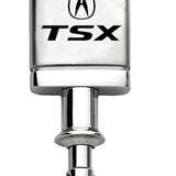 Acura TSX Satin-Chrome Valet Key Chain Fob - Silver - Official Licensed