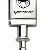 Dodge Viper (Fangs) Satin-Chrome Valet Key Chain Fob - Silver - Official Licensed