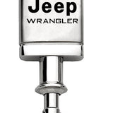 Jeep Wrangler Satin-Chrome Valet Key Chain Fob - Silver - Official Licensed