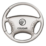 Mercury Cougar Steering Wheel Key Chain Fob - Silver - Official Licensed