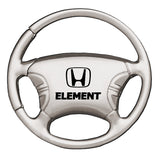 Honda Element Steering Wheel Key Chain Fob - Silver - Official Licensed