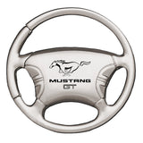 Ford Mustang GT Steering Wheel Key Chain Fob - Silver - Official Licensed