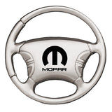 Mopar Steering Wheel Key Chain Fob - Silver - Official Licensed
