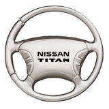 Nissan Titan Steering Wheel Key Chain Fob - Silver - Official Licensed