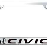 Honda Civic Standard License Plate Frame - Laser Etched - Official Licensed