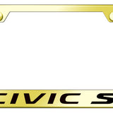 Honda Civic SI Standard License Plate Frame - Laser Etched - Official Licensed