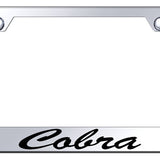 Ford Mustang Cobra Script Standard License Plate Frame - Laser Etched Mirrored - Official Licensed