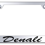 GMC Denali Script Standard License Plate Frame - Laser Etched Mirrored - Official Licensed