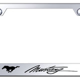 Ford Mustang Script Standard License Plate Frame - Laser Etched - Official Licensed