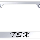 Acura TSX Script Standard License Plate Frame - Laser Etched Mirrored - Official Licensed