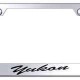 GMC Yukon Script Standard License Plate Frame - Laser Etched Mirrored - Official Licensed