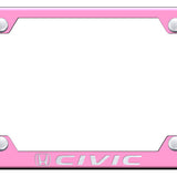 Honda Civic Steel Wide Body License Plate Frame - Laser Etched - Official Licensed