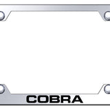 Ford Mustang Cobra Steel Wide Body License Plate Frame - Laser Etched Mirrored - Official Licensed