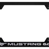 Ford Mustang 5.0 Steel Wide Body License Plate Frame - Laser Etched Black - Official Licensed