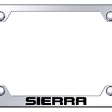 GMC Sierra Steel Wide Body License Plate Frame - Laser Etched Mirrored - Official Licensed