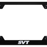 Ford Mustang SVT Steel Wide Body License Plate Frame - Laser Etched Black - Official Licensed