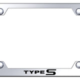 Acura Type-S Steel Wide Body License Plate Frame - Laser Etched Mirrored - Official Licensed