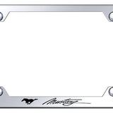 Ford Mustang Script Steel Wide Body License Plate Frame - Laser Etched - Official Licensed