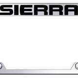 GMC Sierra Standard Inverted License Plate Frame - Laser Etched Mirrored - Official Licensed