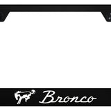 Ford Bronco Polycarbonate License Plate Frame - UV Print on Black - Official Licensed