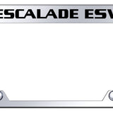 Cadillac Escalade ESV Steel Truck Cut-Out License Plate Frame - Etched Mirrored - Official Licensed