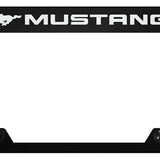 Ford Mustang Steel Truck Cut-Out License Plate Frame - Laser Etched Black - Official Licensed