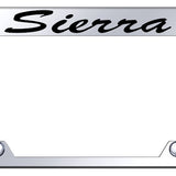GMC Sierra Script Steel Truck Cut-Out License Plate Frame - Etched Mirrored - Official Licensed