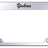 GMC Yukon Script Steel Truck Cut-Out License Plate Frame - Etched Mirrored - Official Licensed
