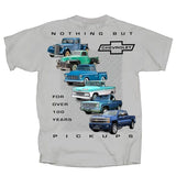 Nothing But Chevrolet Pickup Truck Over 100 Years T-Shirt Grey Official Licensed