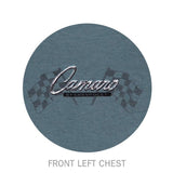 Vintage Chevrolet Camaro Car Auto Collection Cotton Preshrunk T-Shirt Stone Blue