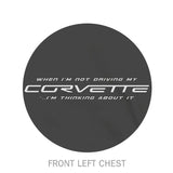 Thinking About Chevrolet Corvette Graphic T-Shirt Dark Heather Official Licensed