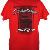 Dodge Challenger SRT Logo Red Auto Car Graphic Cotton T-Shirt Official Licensed
