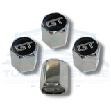 4pcs Ford Mustang GT Logo ABS Chrome Tire Stem Valve Caps Official Licensed