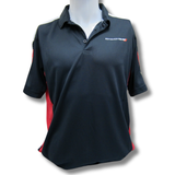 Dodge Logo Dry-Wicking Polyester Black/Red Polo Shirt Official Licensed