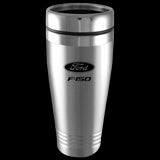 Ford F-150 Logo Silver 16oz Stainless Steel Tumbler Travel Mug Official Licensed