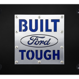 Built Ford Tough License Plate - Brushed on Black - Official Licensed