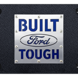 Built Ford Tough License Plate - Brushed on Black - Official Licensed