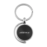 Ford Mustang Mach-E Round Spinner Black Key Chain Ring Fob Official Licensed