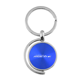 Ford Mustang Mach-E Round Spinner Blue Key Chain Ring Fob Official Licensed