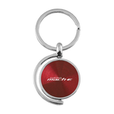 Ford Mustang Mach-E Round Spinner Burgundy Key Chain Ring Fob Official Licensed